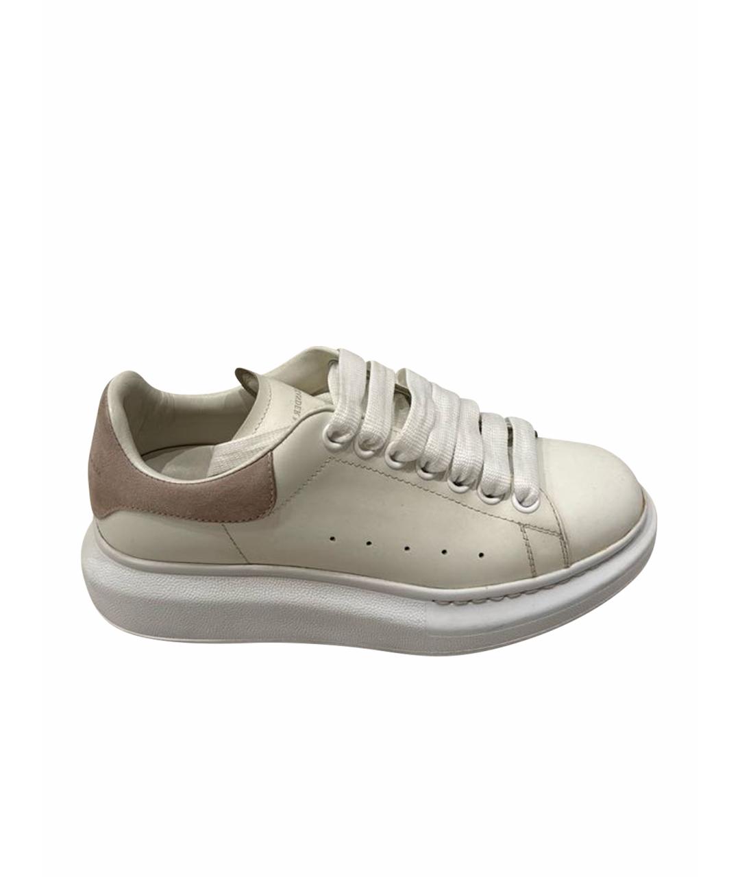 ALEXANDER MCQUEEN Белые кожаные кеды, фото 1