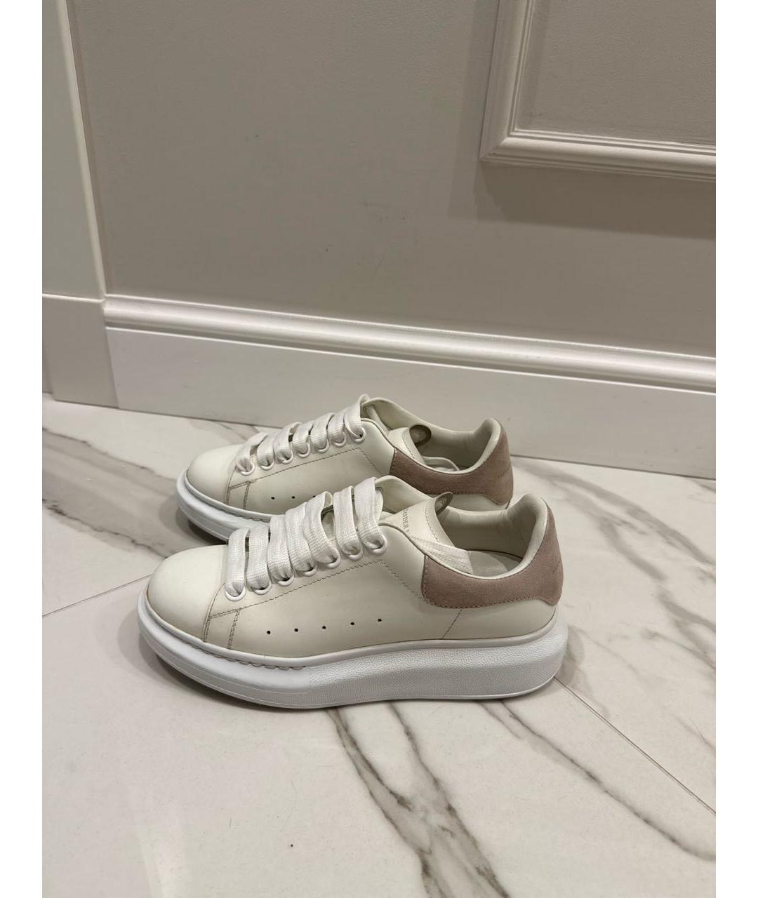 ALEXANDER MCQUEEN Белые кожаные кеды, фото 5
