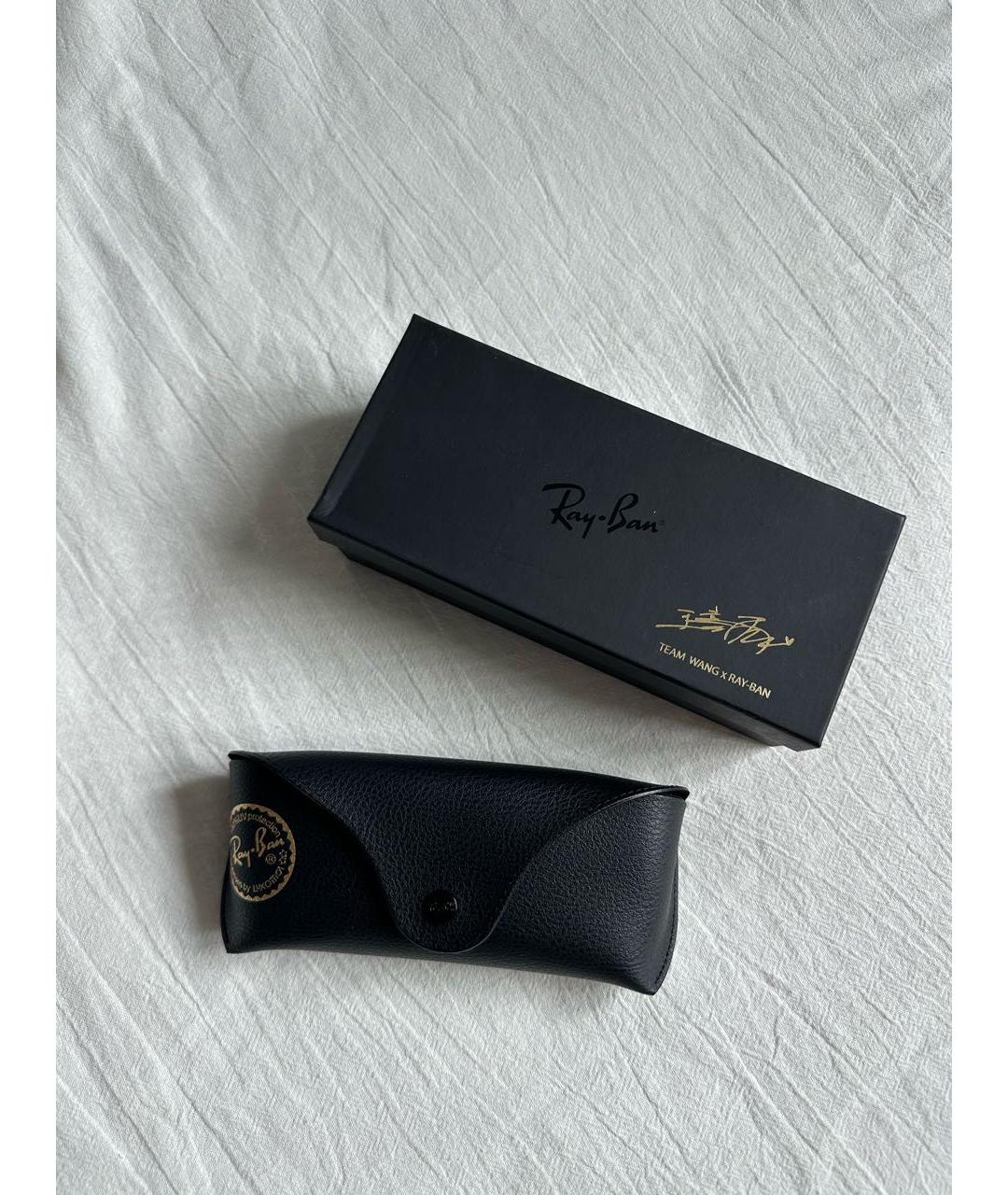 RAY BAN Голубые металлические солнцезащитные очки, фото 7