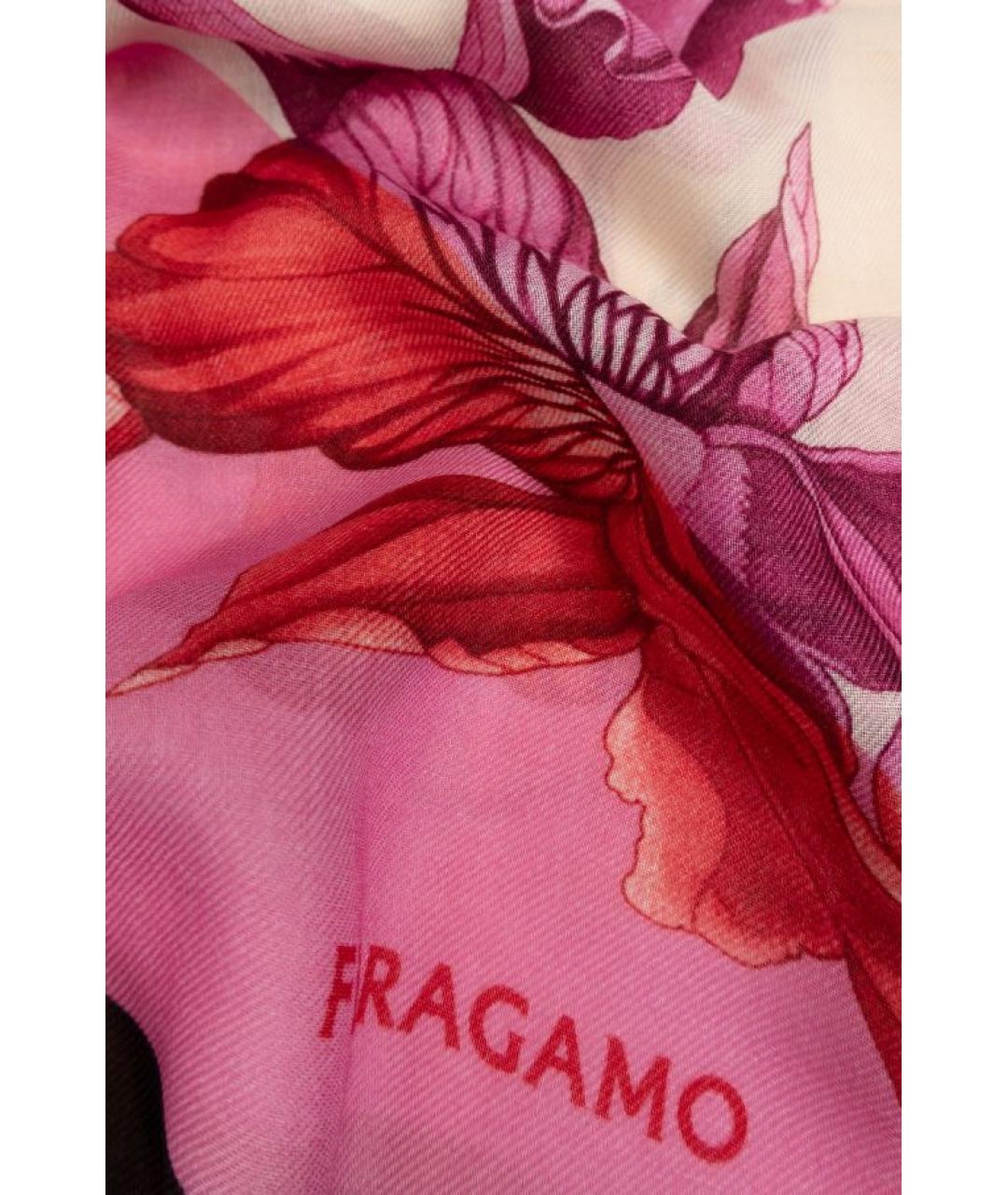 FERRAGAMO Розовый кашемировый шарф, фото 3