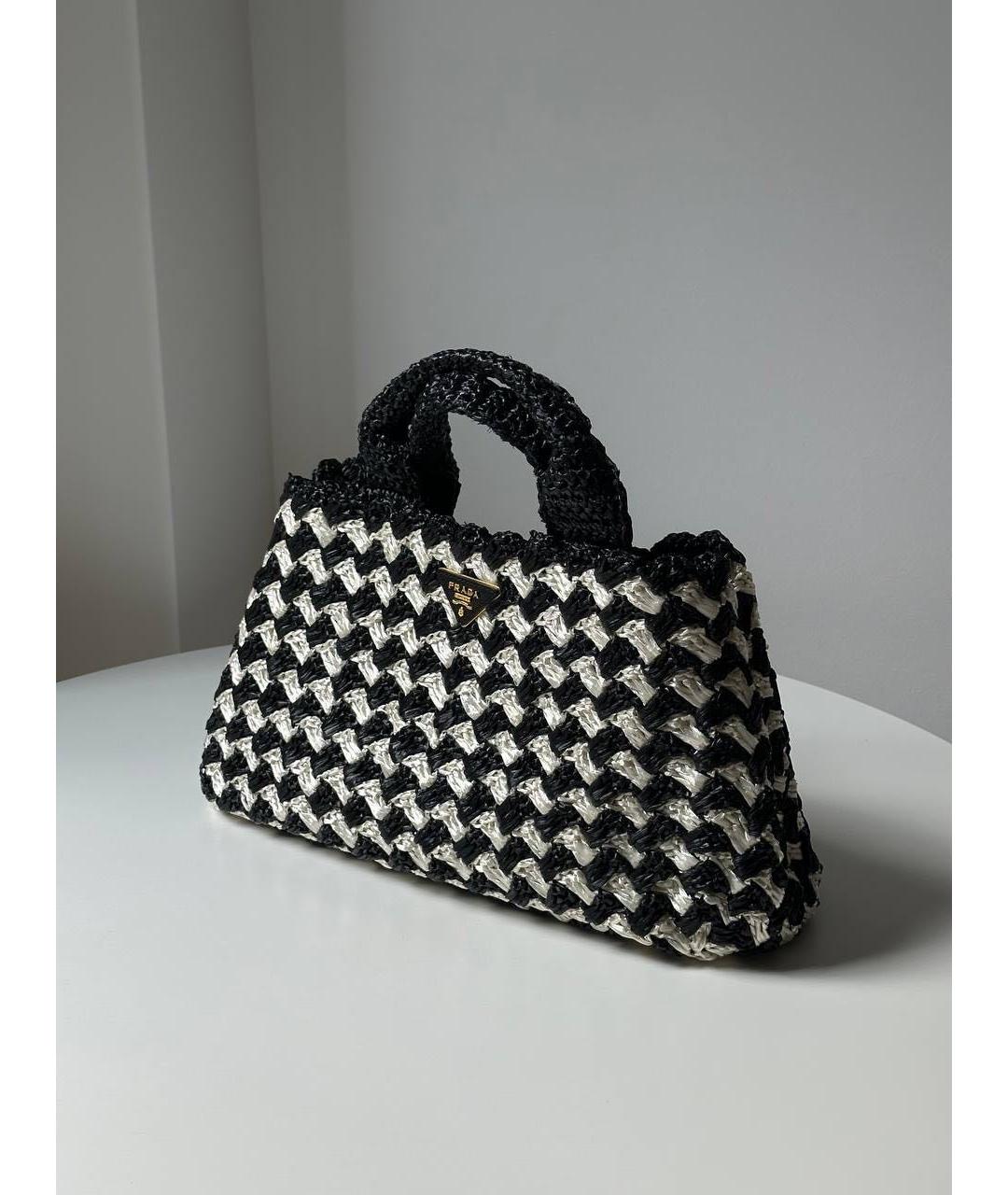 PRADA Белая пелетеная пляжная сумка, фото 2