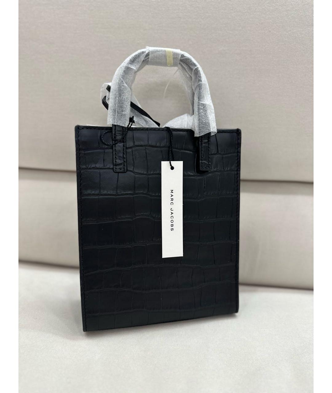 MARC JACOBS Черная кожаная сумка с короткими ручками, фото 2