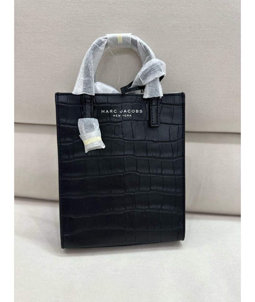 MARC JACOBS Черная кожаная сумка с короткими ручками, фото 7