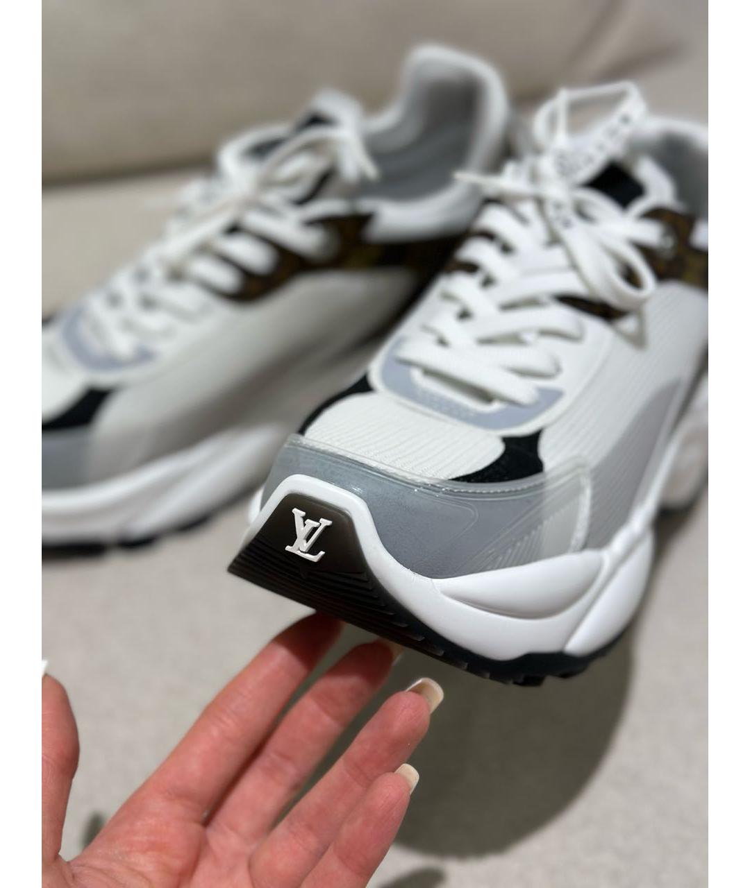 LOUIS VUITTON Белые кожаные кроссовки, фото 4