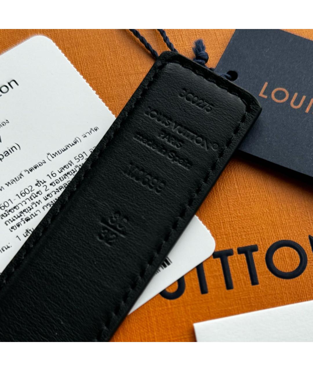 LOUIS VUITTON Коричневый кожаный ремень, фото 4