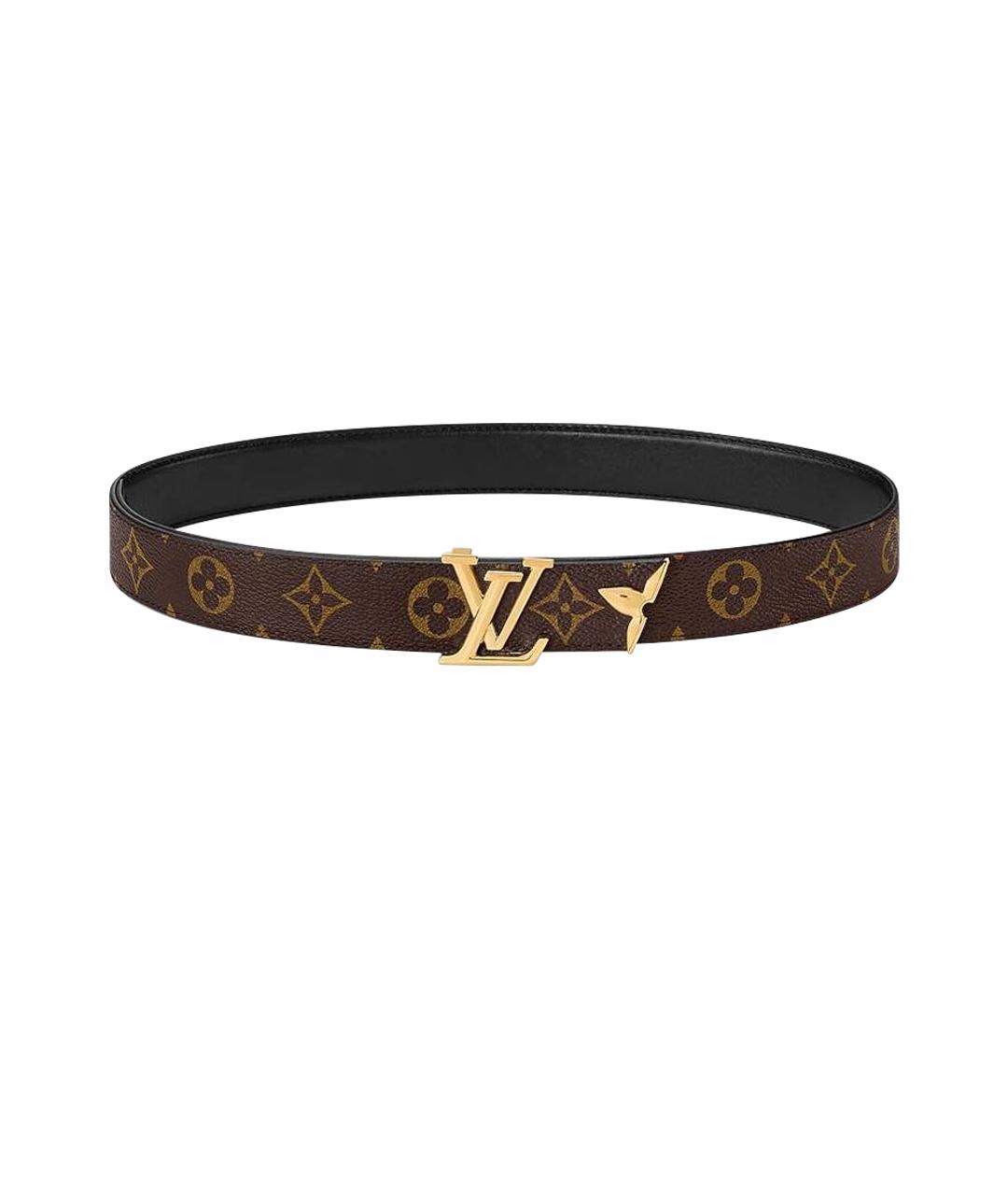 LOUIS VUITTON Коричневый кожаный ремень, фото 1