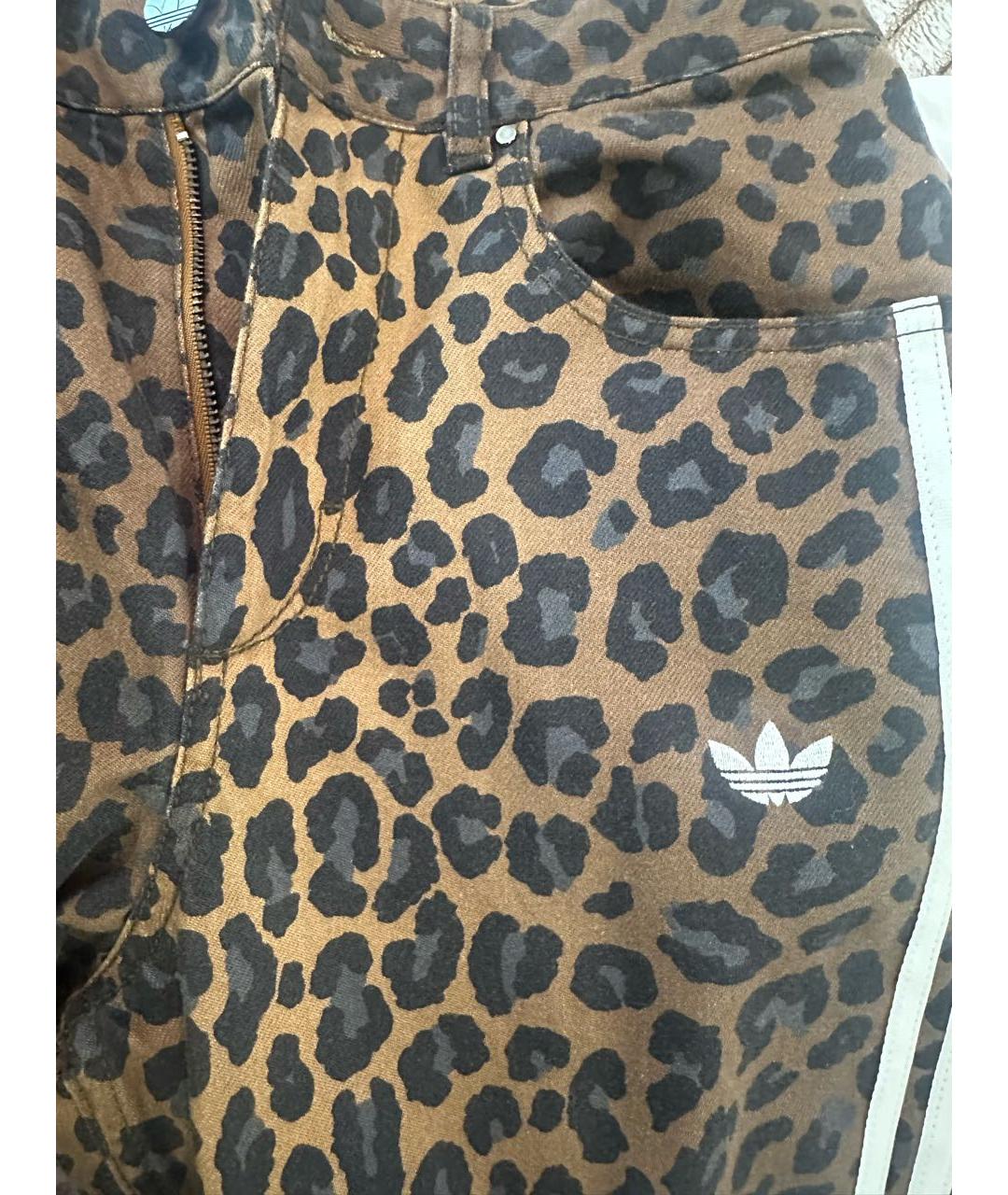 ADIDAS Коричневые хлопко-лиоцелловые джинсы клеш, фото 4