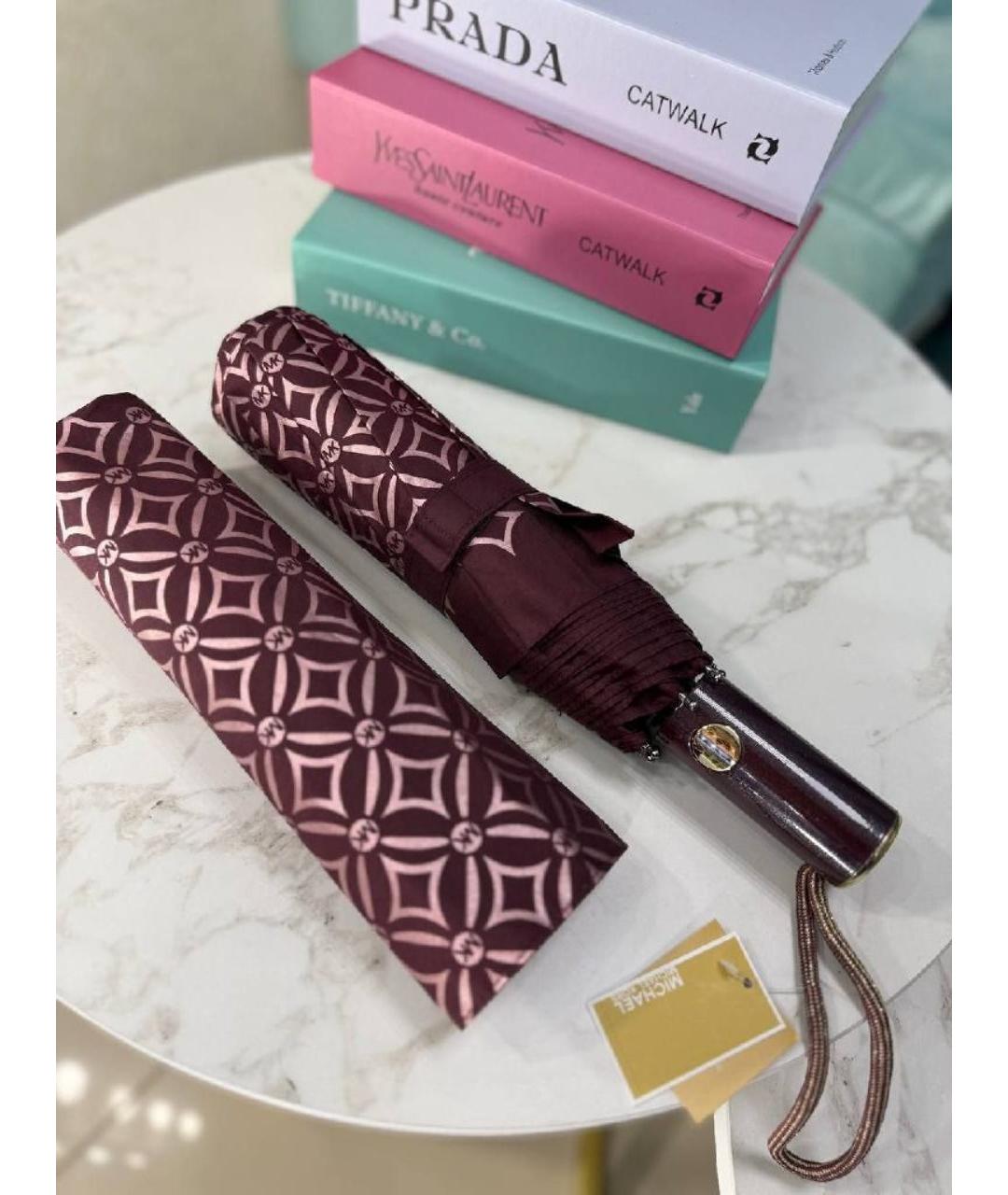 MICHAEL KORS Бордовый зонт, фото 3