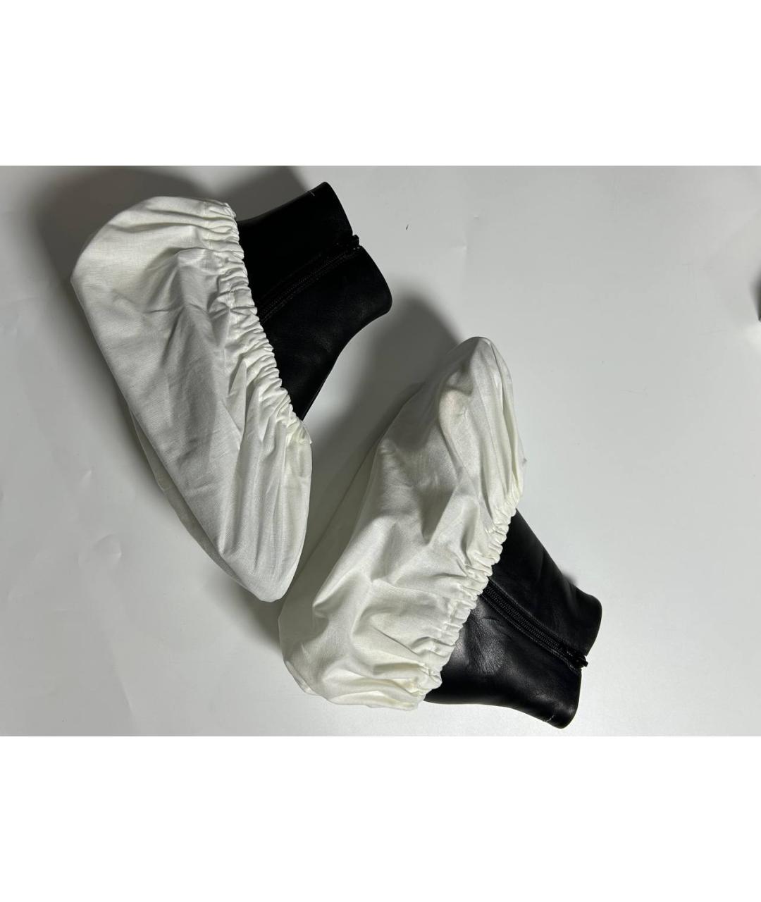 MM6 MAISON MARGIELA Черные кожаные полусапоги, фото 6