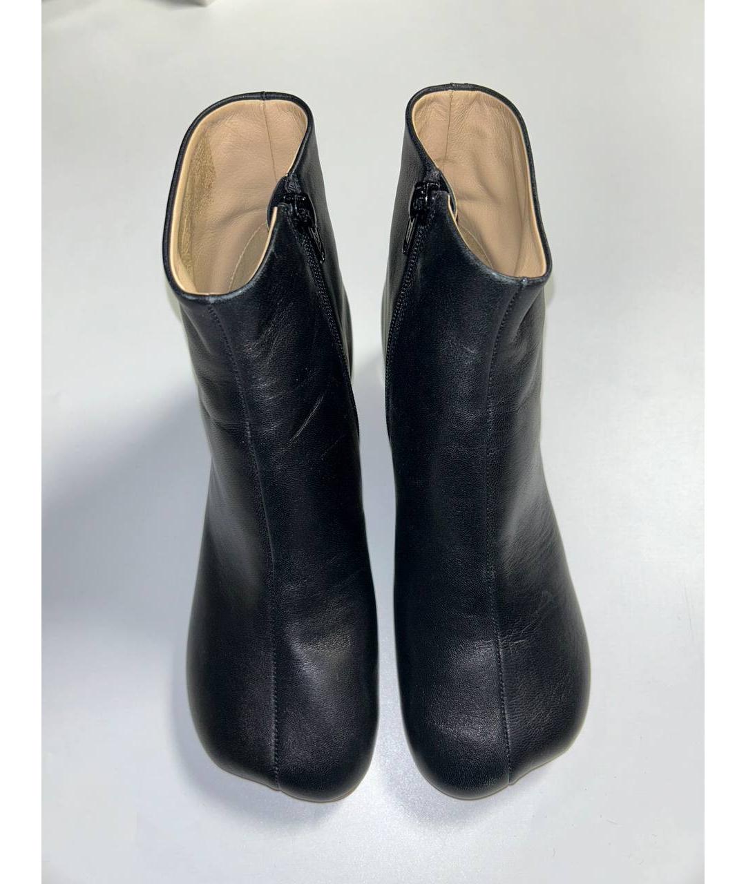 MM6 MAISON MARGIELA Черные кожаные полусапоги, фото 2