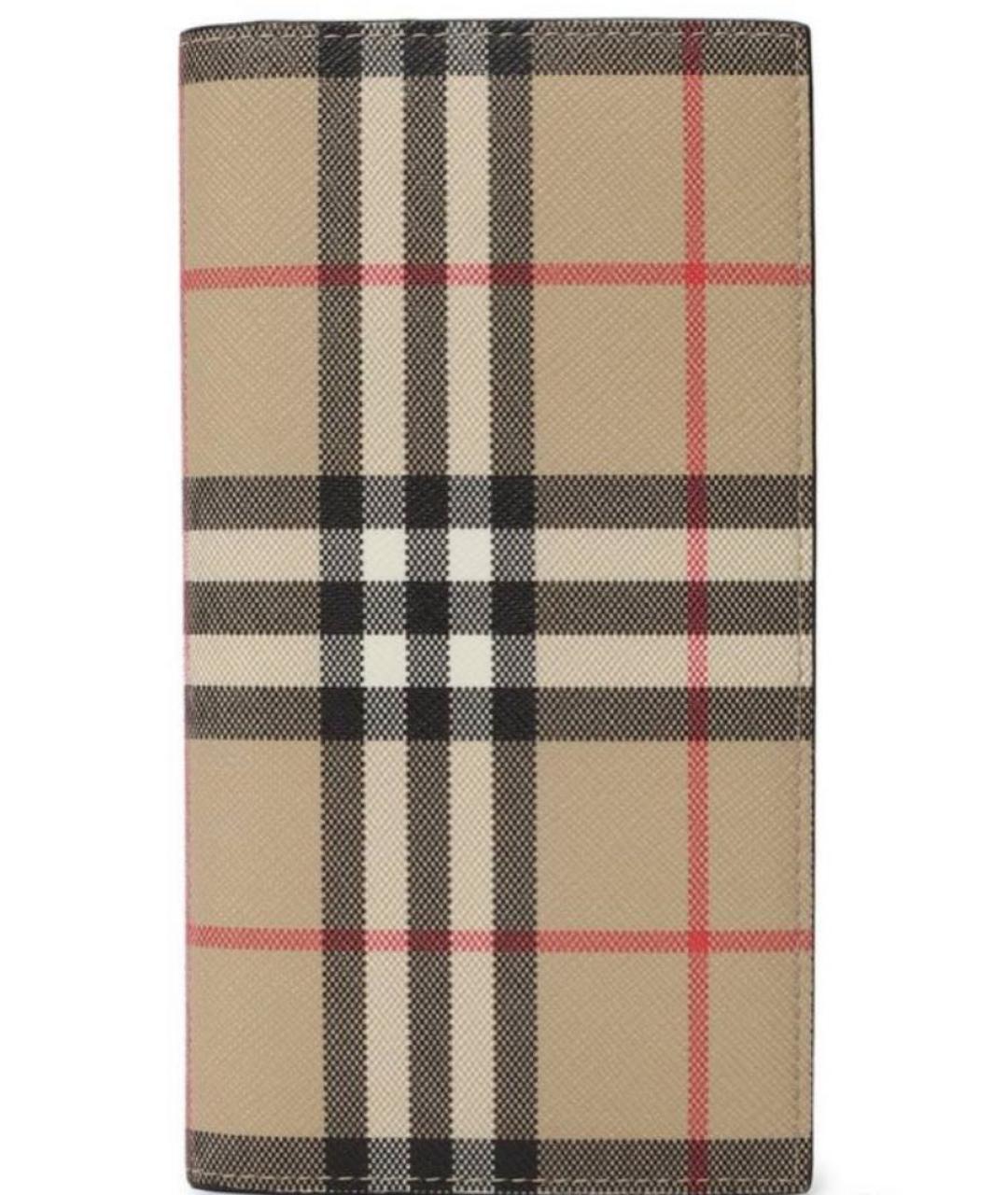 BURBERRY Бежевый кожаный кошелек, фото 5