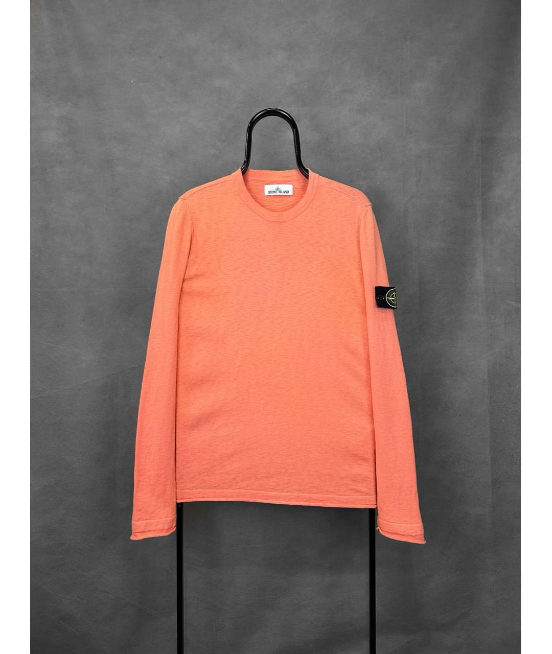 STONE ISLAND Оранжевый хлопковый джемпер / свитер, фото 8