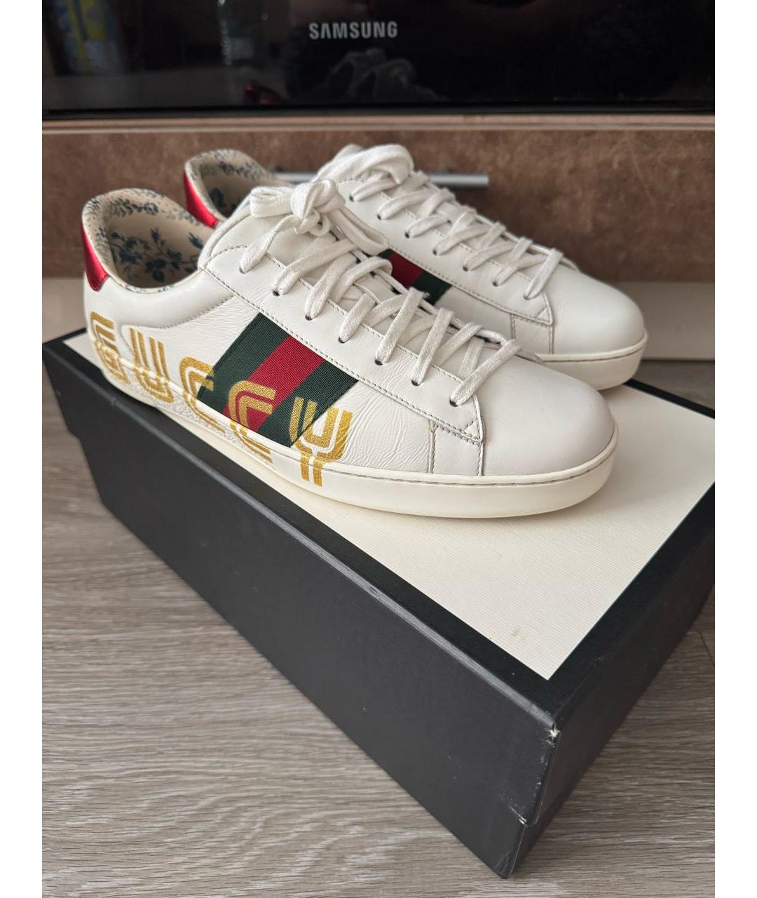 GUCCI Мульти кожаные низкие кроссовки / кеды, фото 7