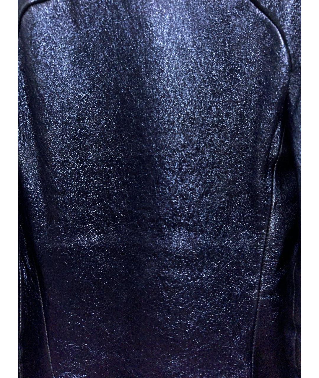 BALMAIN Темно-синяя кожаная куртка, фото 4