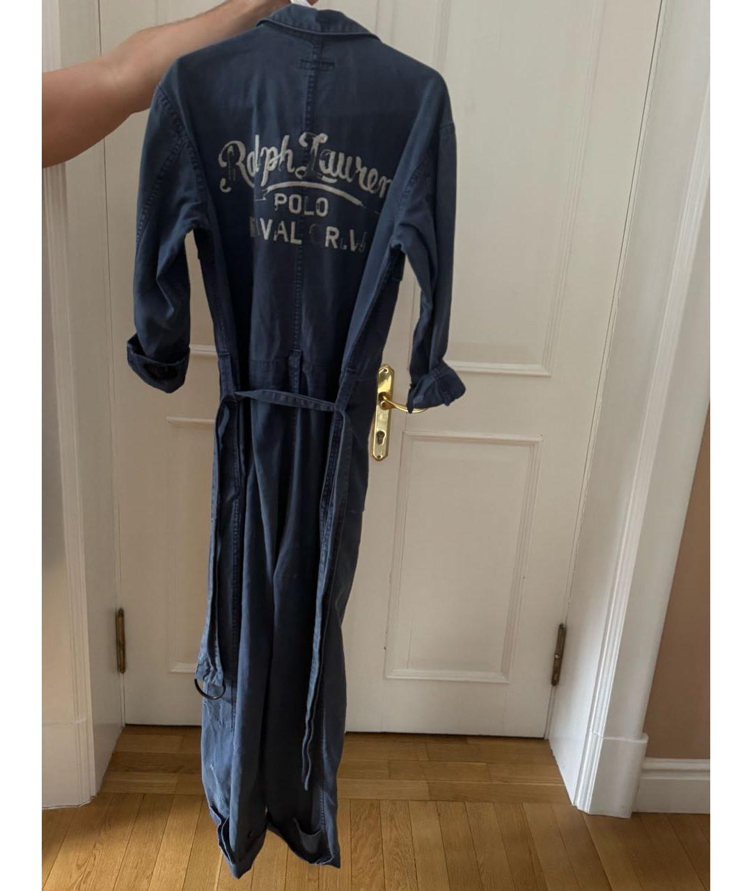 POLO RALPH LAUREN Синий льняной комбинезон, фото 2