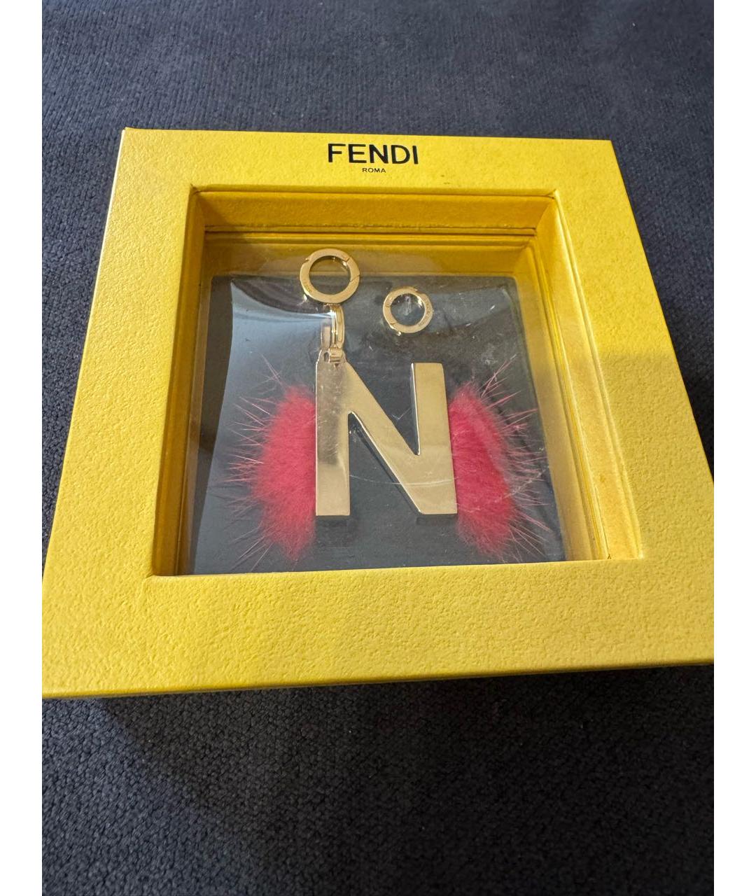 FENDI Золотой брелок, фото 4