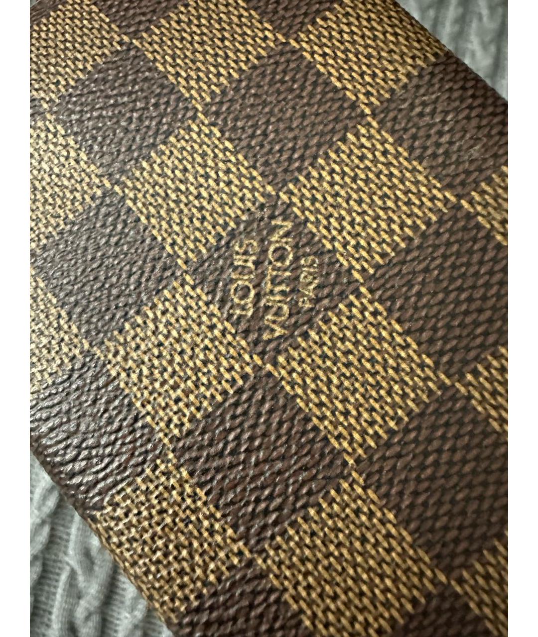 LOUIS VUITTON Коричневая кожаная сумка с короткими ручками, фото 8