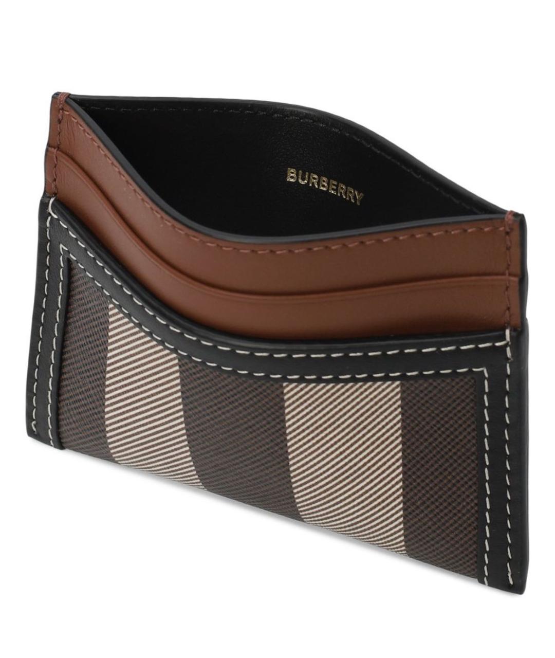 BURBERRY Коричневый кожаный кардхолдер, фото 3