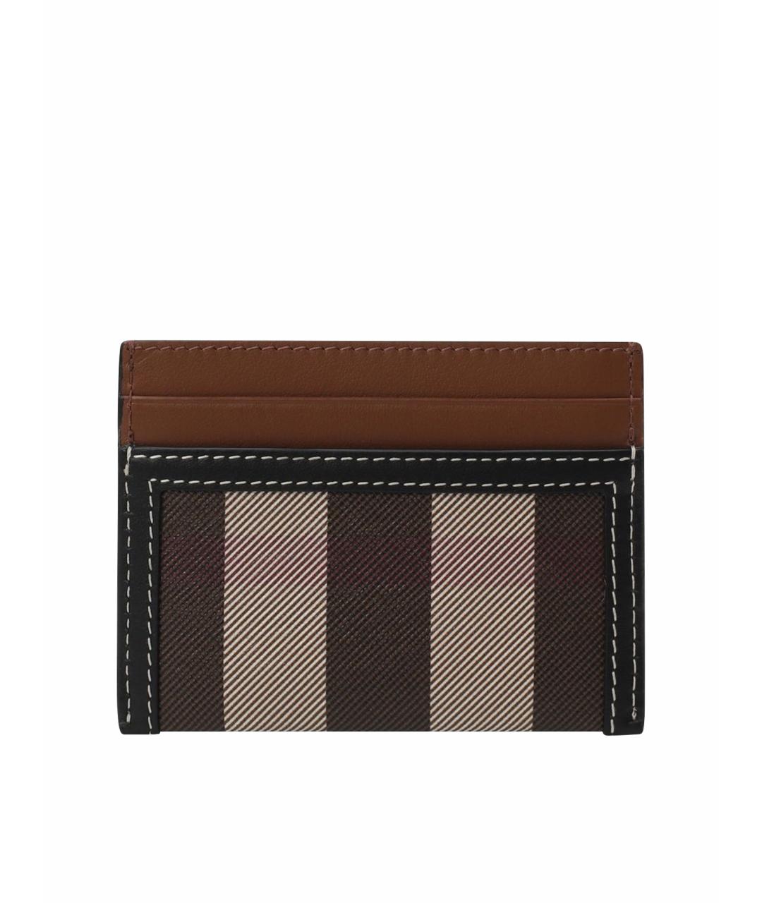 BURBERRY Коричневый кожаный кардхолдер, фото 1