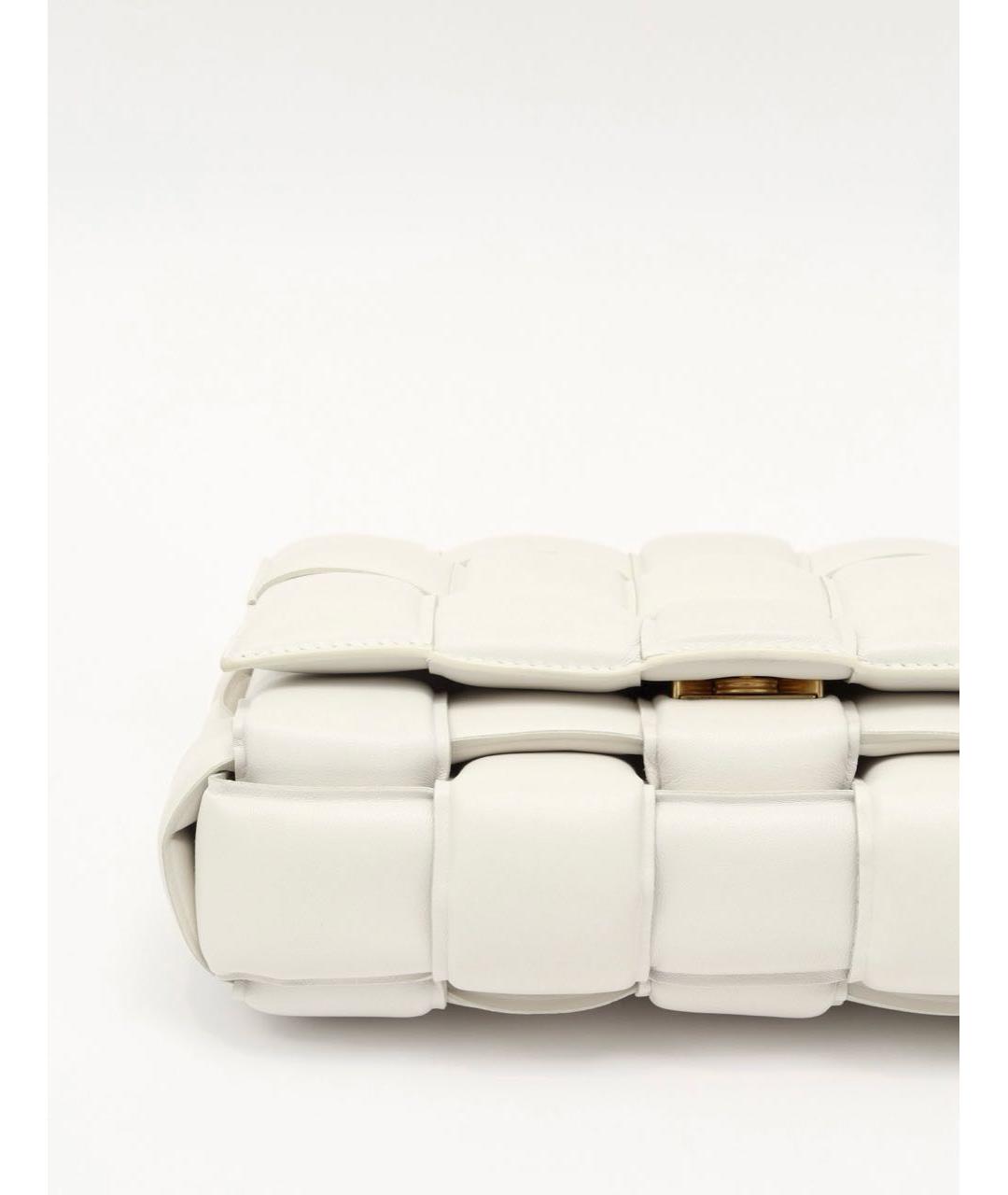 BOTTEGA VENETA Белая кожаная сумка через плечо, фото 4