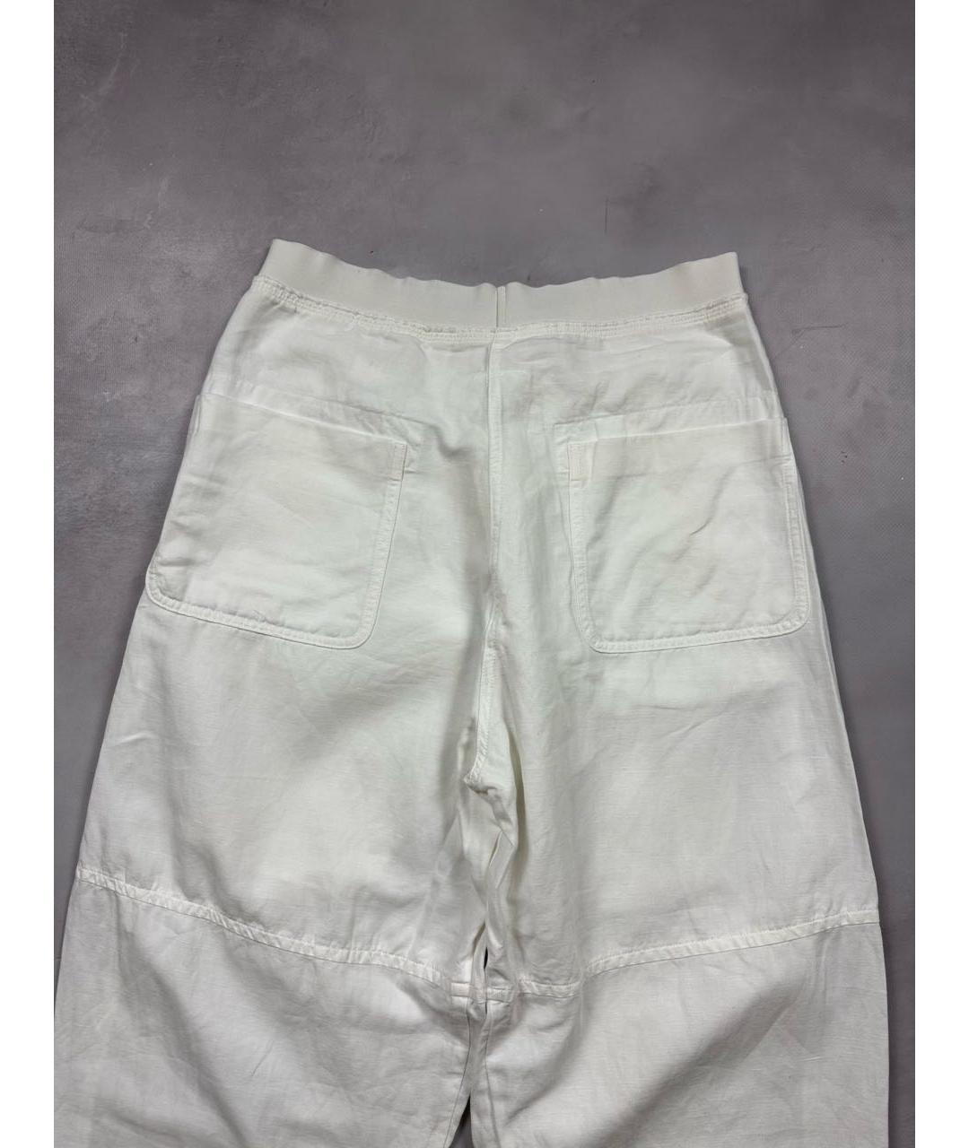 MM6 MAISON MARGIELA Белые хлопковые повседневные брюки, фото 4