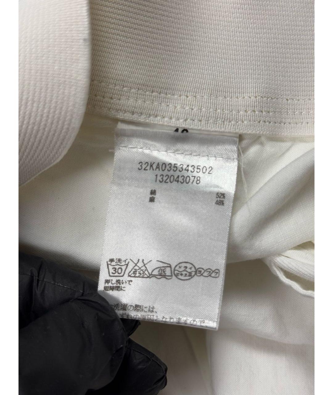 MM6 MAISON MARGIELA Белые хлопковые повседневные брюки, фото 8