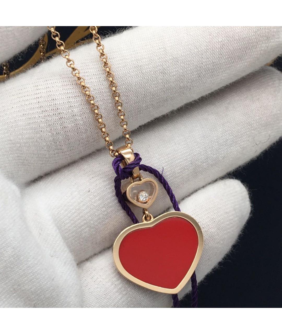 CHOPARD Красная подвеска из розового золота, фото 7