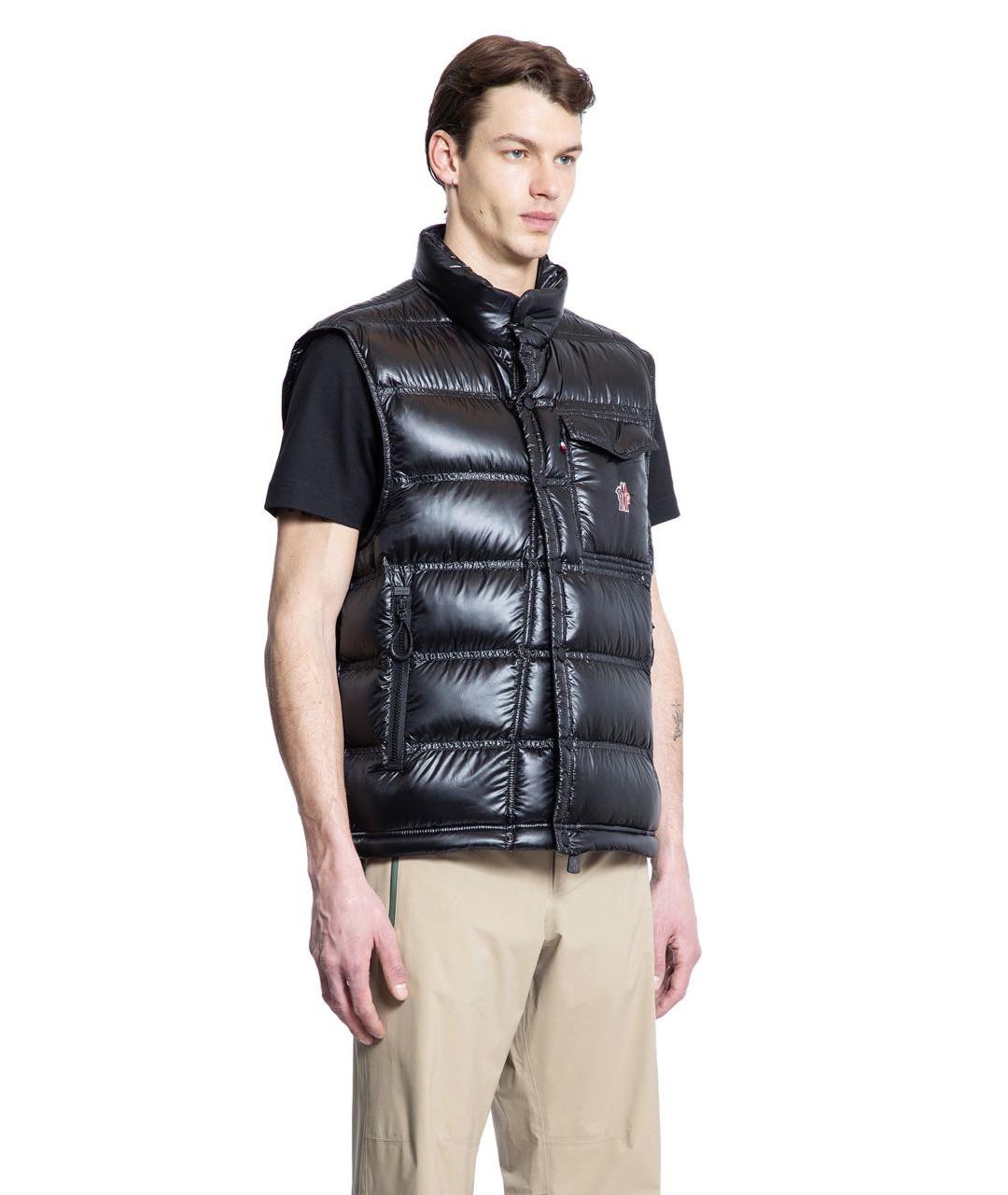 MONCLER GRENOBLE Черный синтетический жилет, фото 3