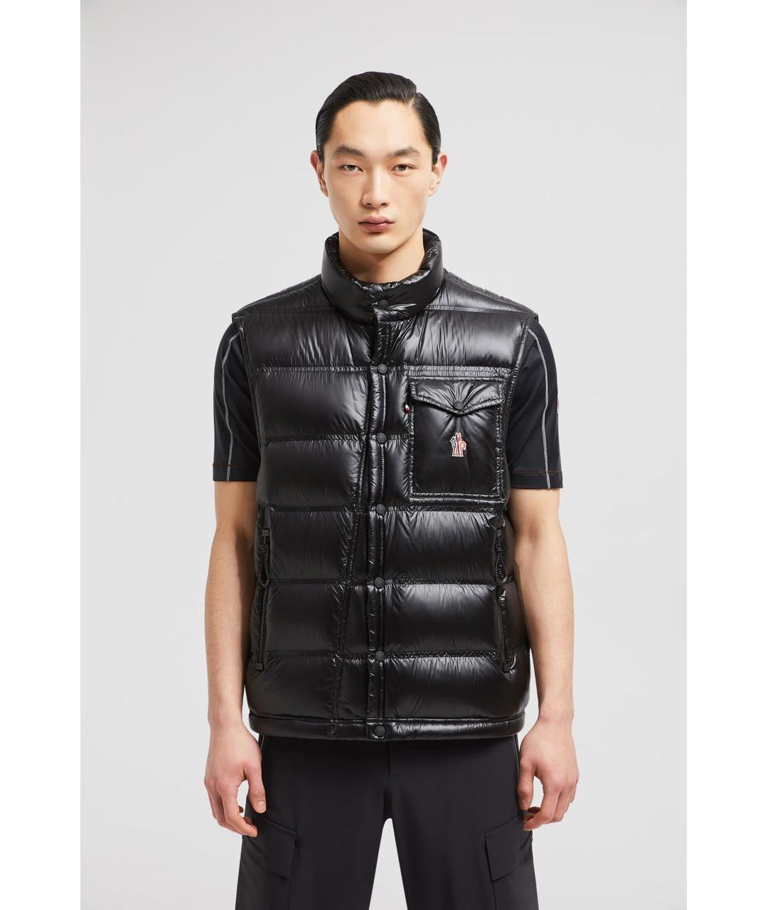 MONCLER GRENOBLE Черный синтетический жилет, фото 6