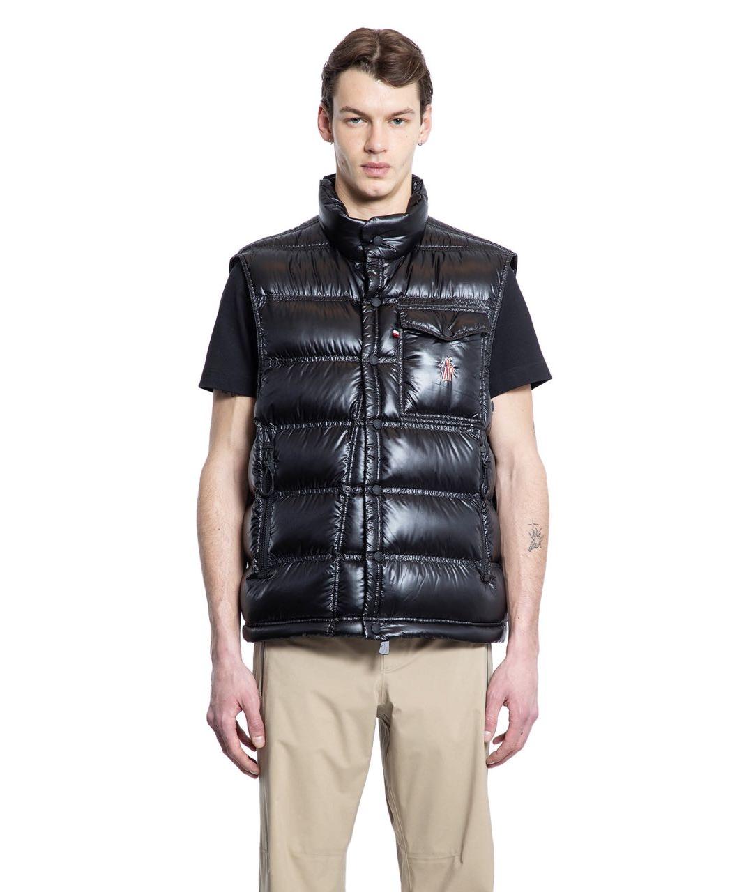 MONCLER GRENOBLE Черный синтетический жилет, фото 2