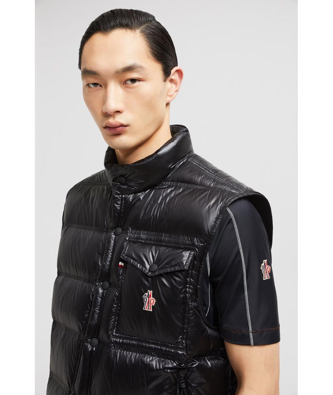 MONCLER GRENOBLE Черный синтетический жилет, фото 7