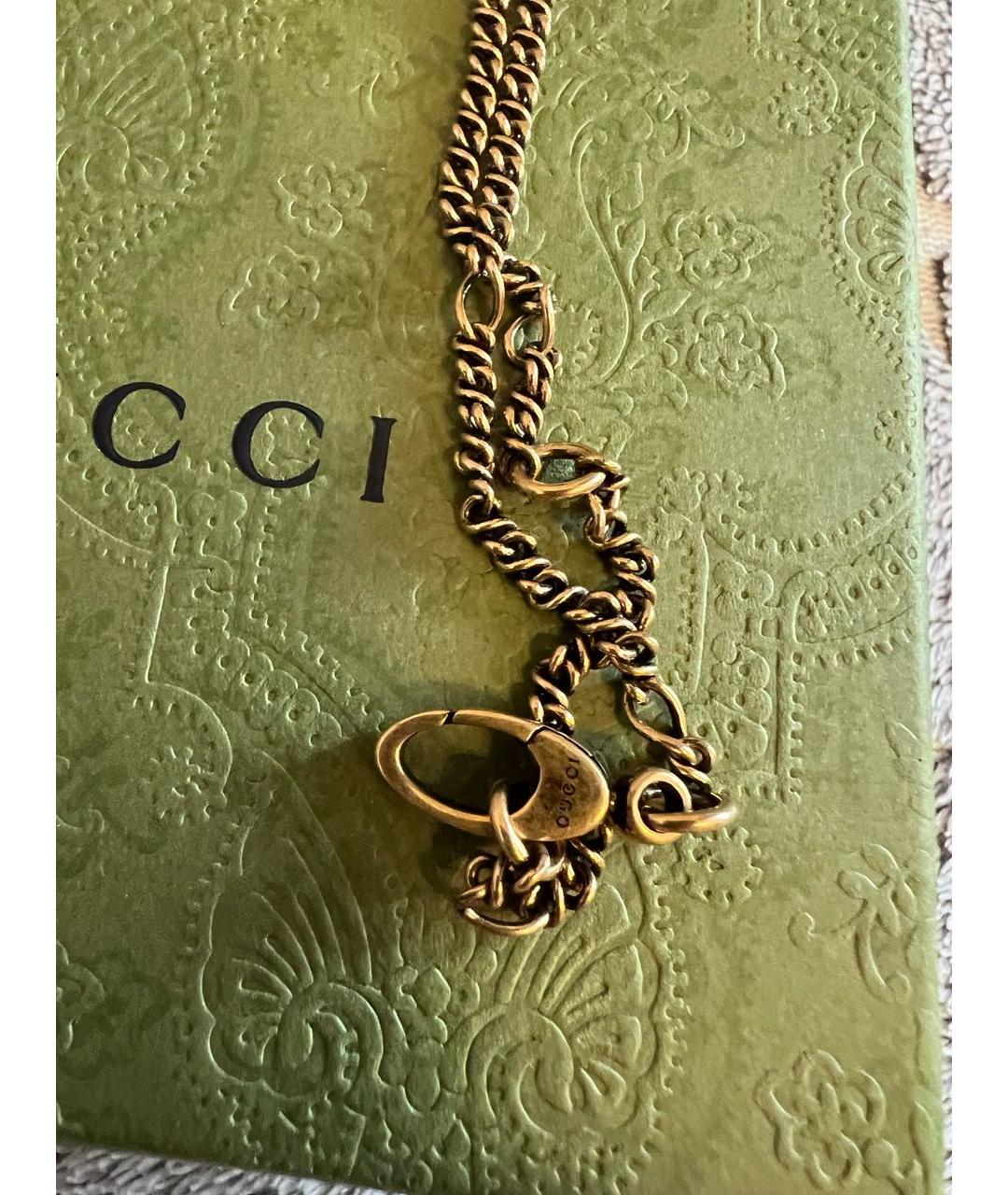 GUCCI Золотая металлическая подвеска, фото 6