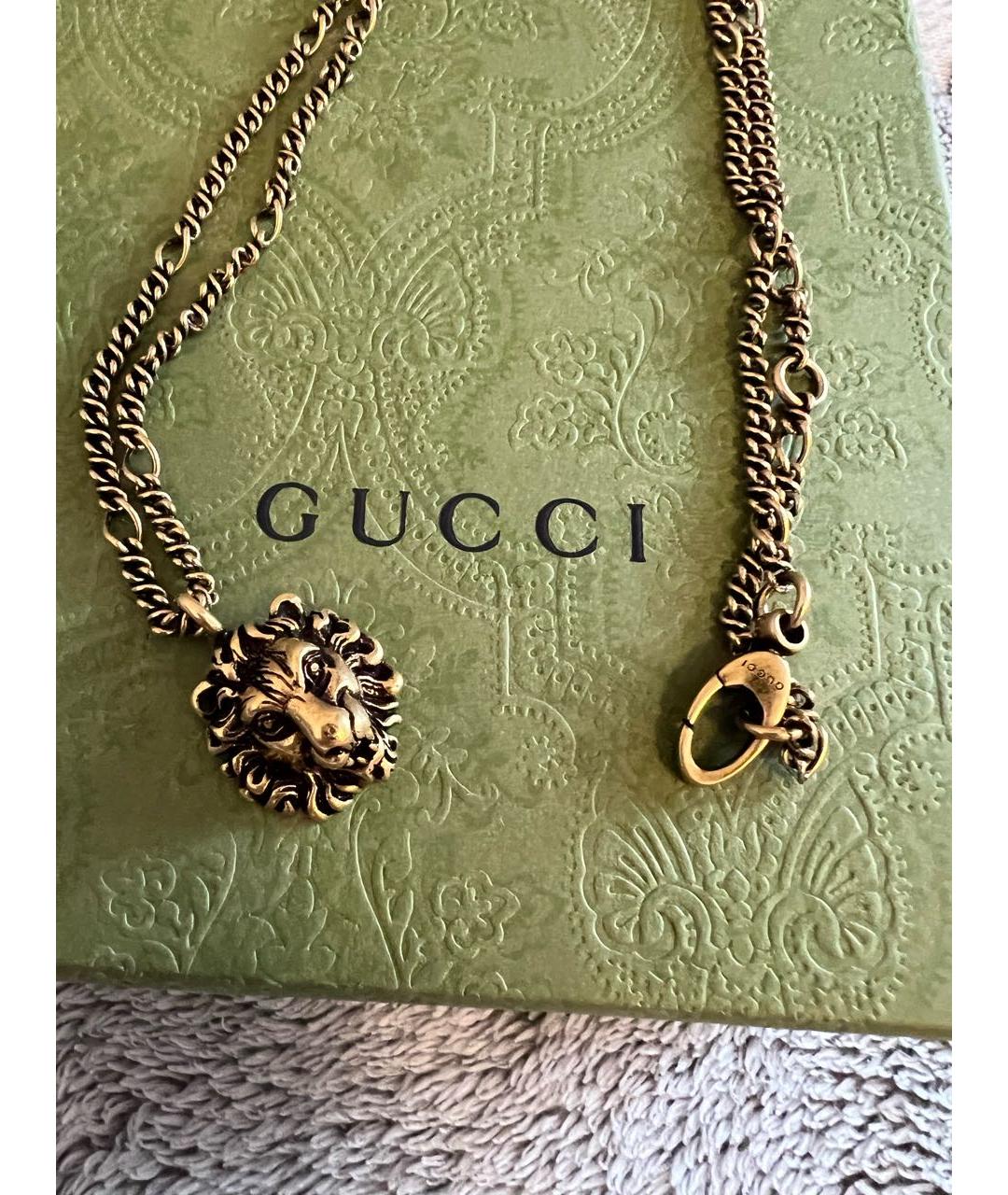 GUCCI Золотая металлическая подвеска, фото 7