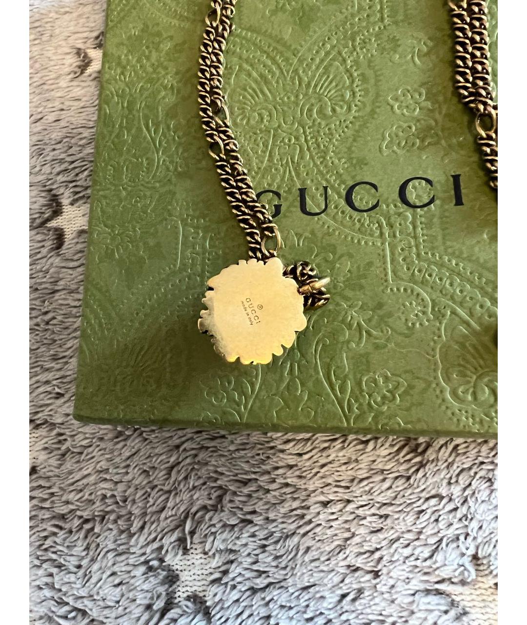 GUCCI Золотая металлическая подвеска, фото 5