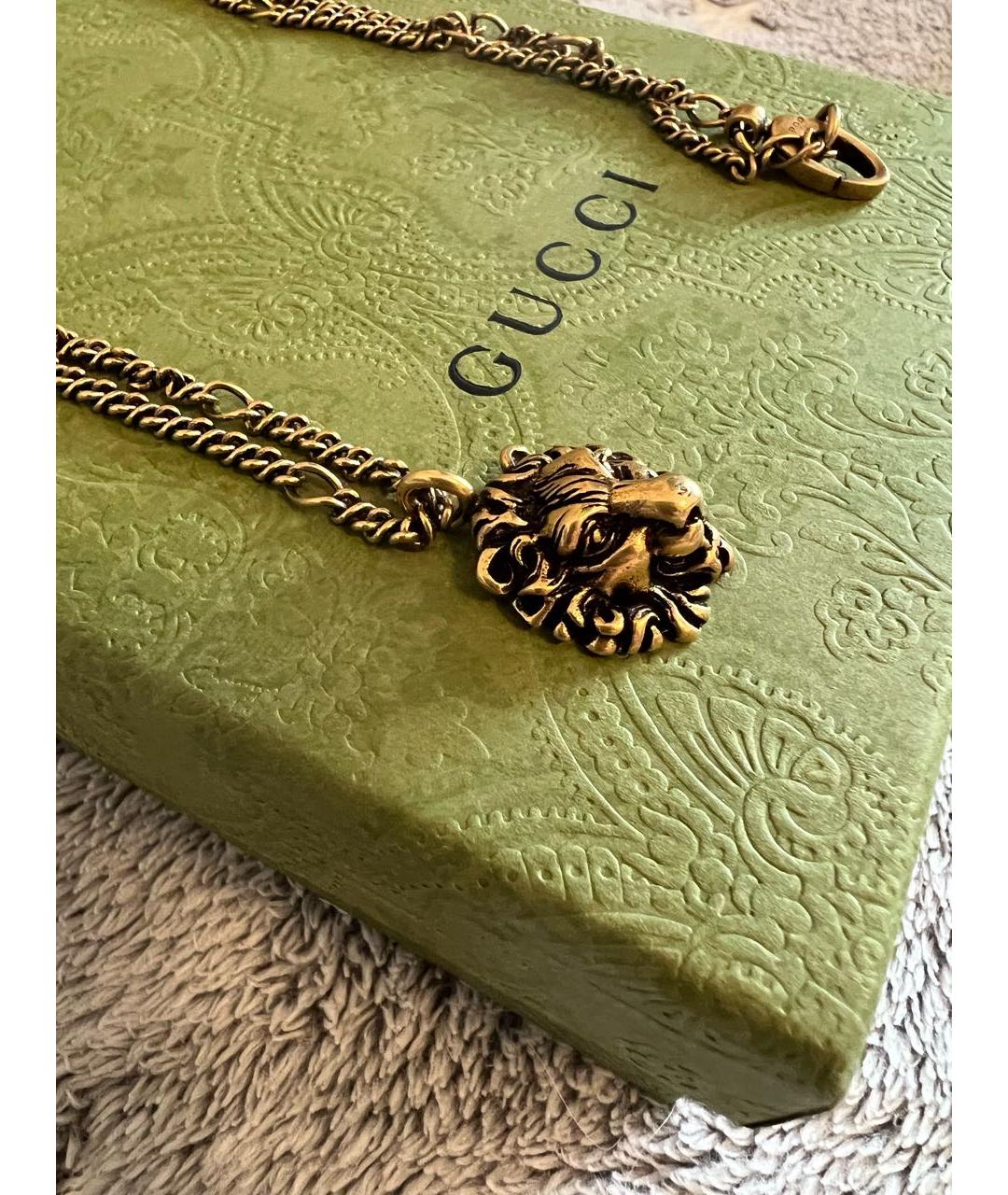 GUCCI Золотая металлическая подвеска, фото 3