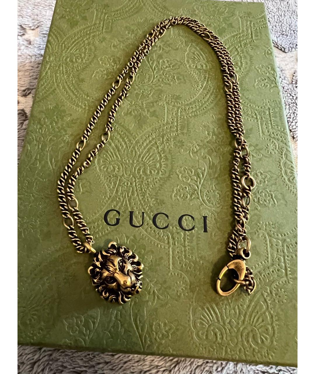 GUCCI Золотая металлическая подвеска, фото 9