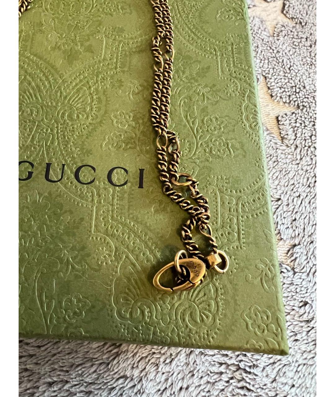GUCCI Золотая металлическая подвеска, фото 4