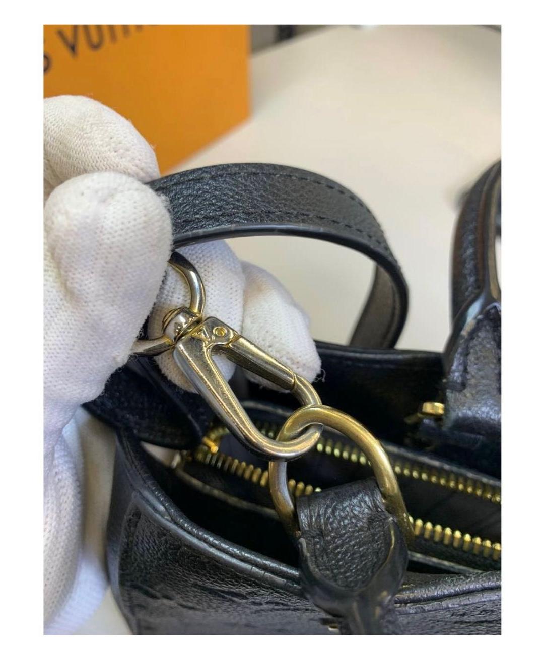 LOUIS VUITTON Черная кожаная сумка через плечо, фото 5