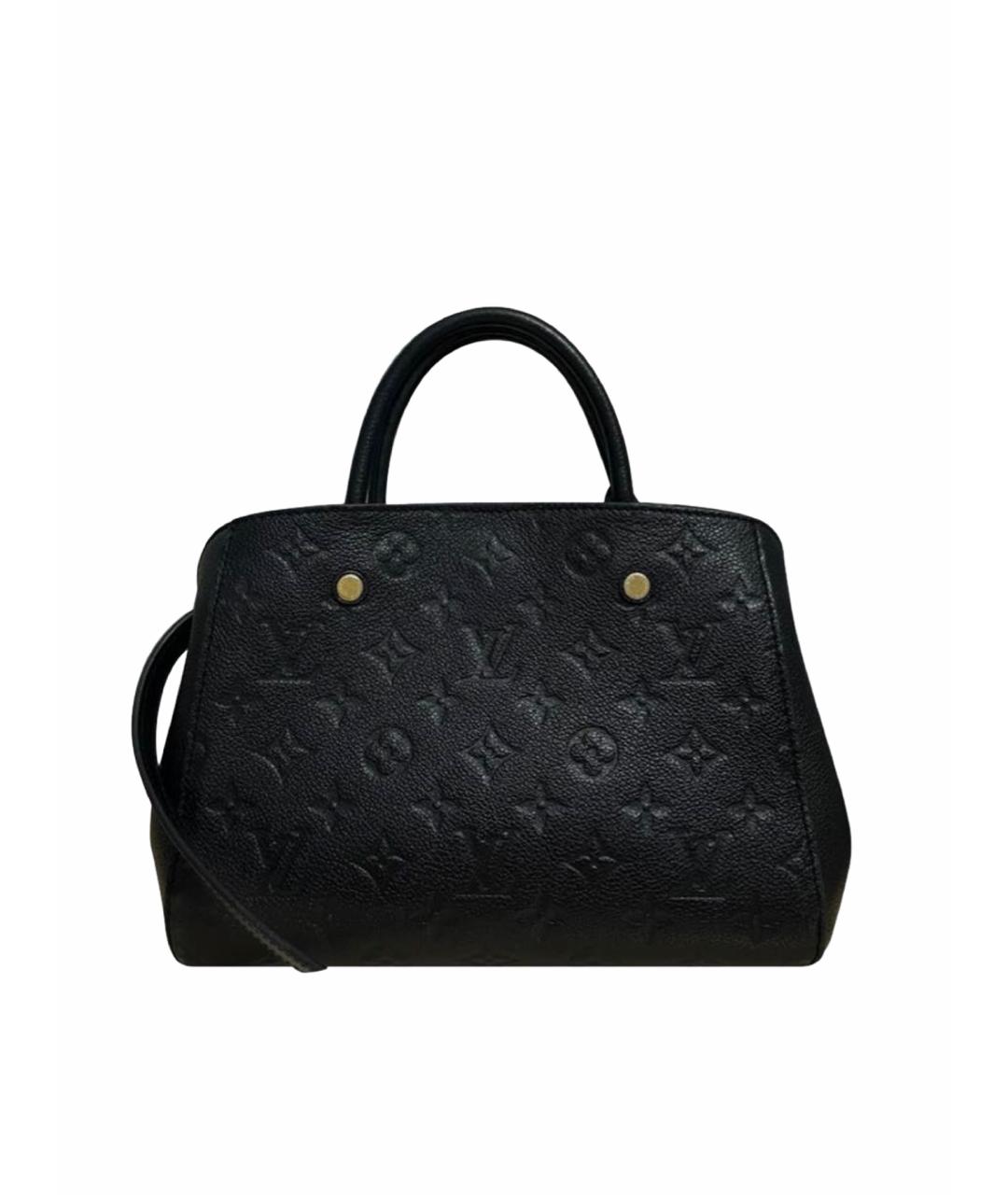 LOUIS VUITTON Черная кожаная сумка через плечо, фото 1