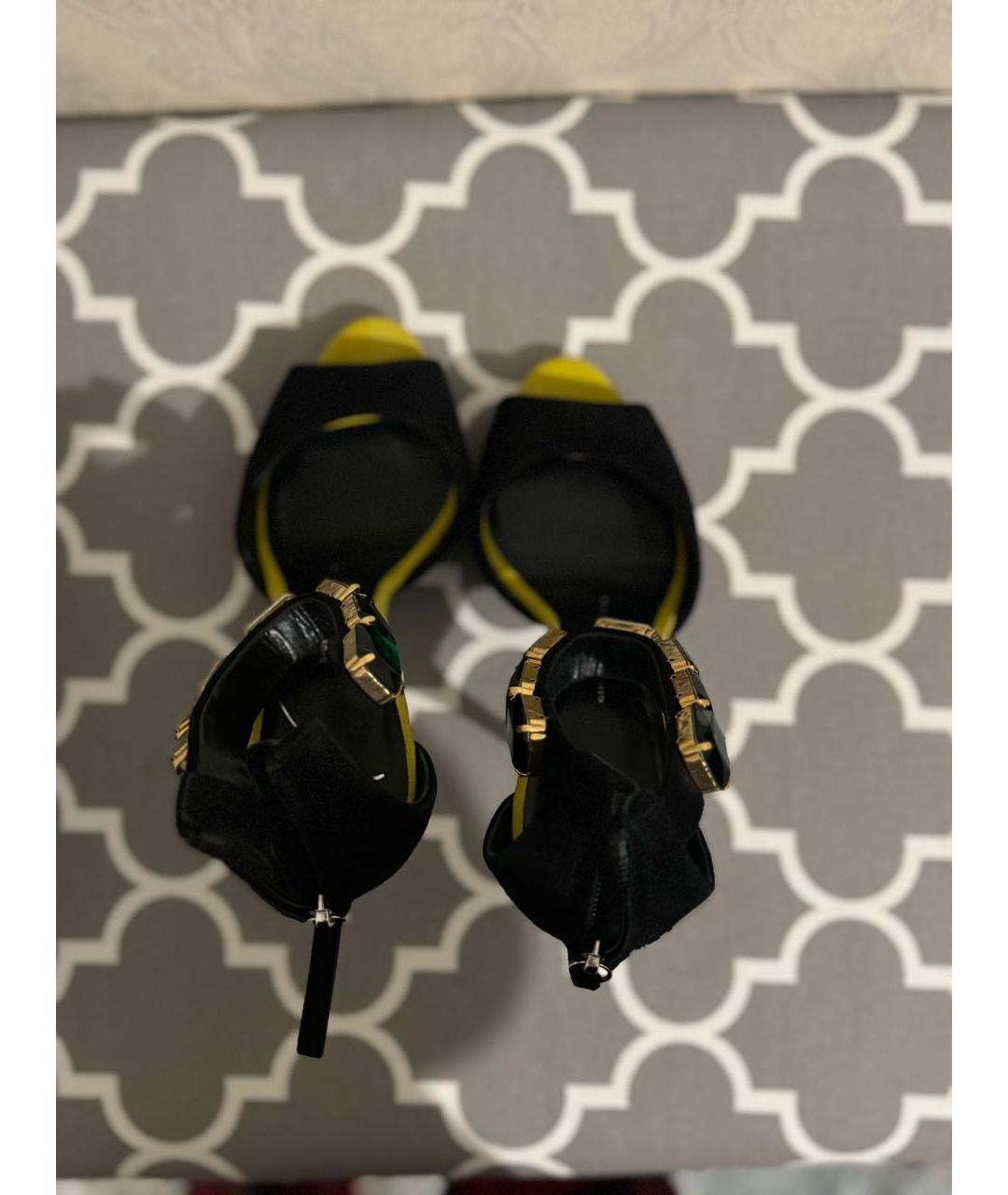 GIUSEPPE ZANOTTI DESIGN Черные замшевые босоножки, фото 3