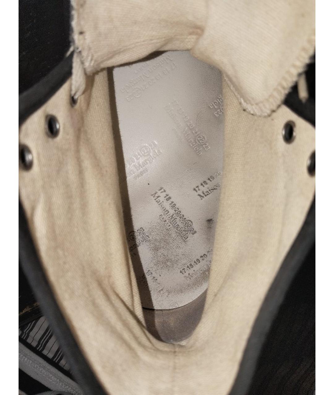 MAISON MARGIELA Черные текстильные кеды, фото 5