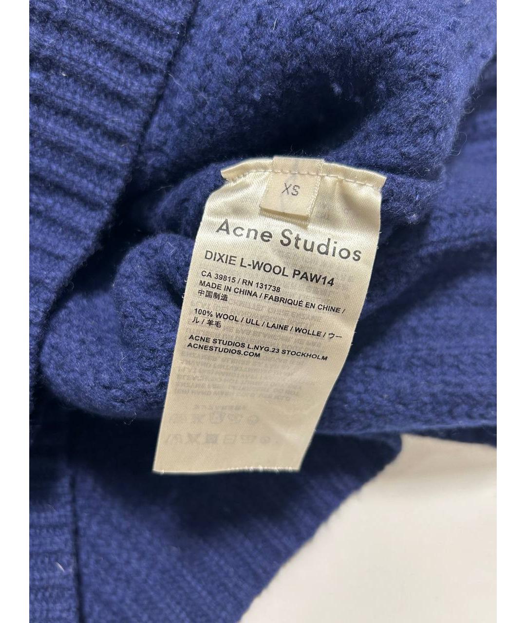 ACNE STUDIOS Синий шерстяной джемпер / свитер, фото 7