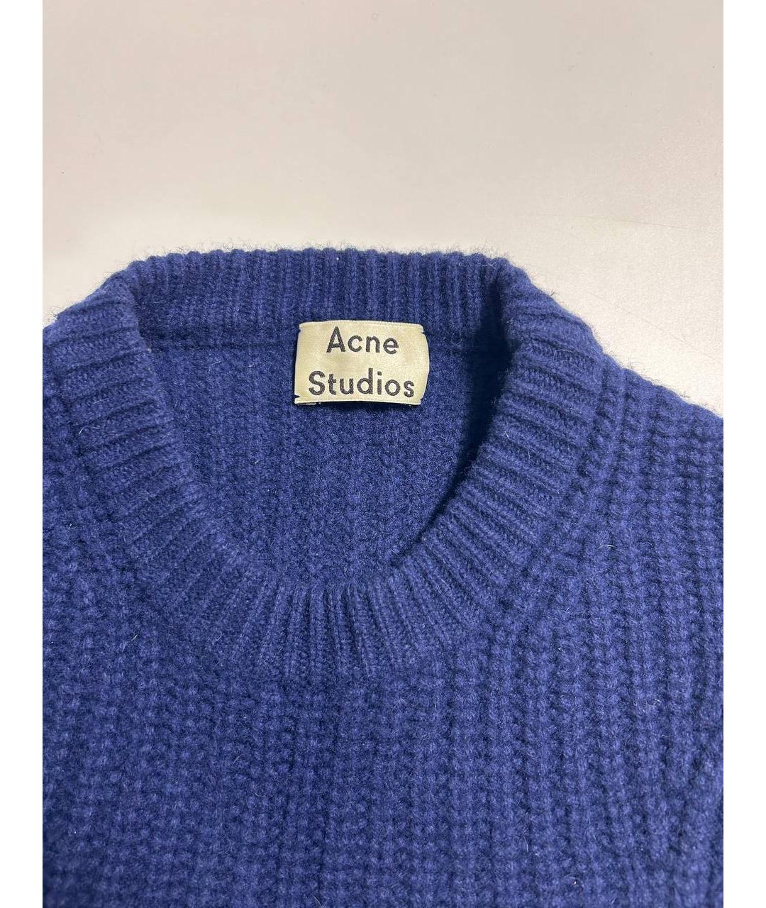 ACNE STUDIOS Синий шерстяной джемпер / свитер, фото 3