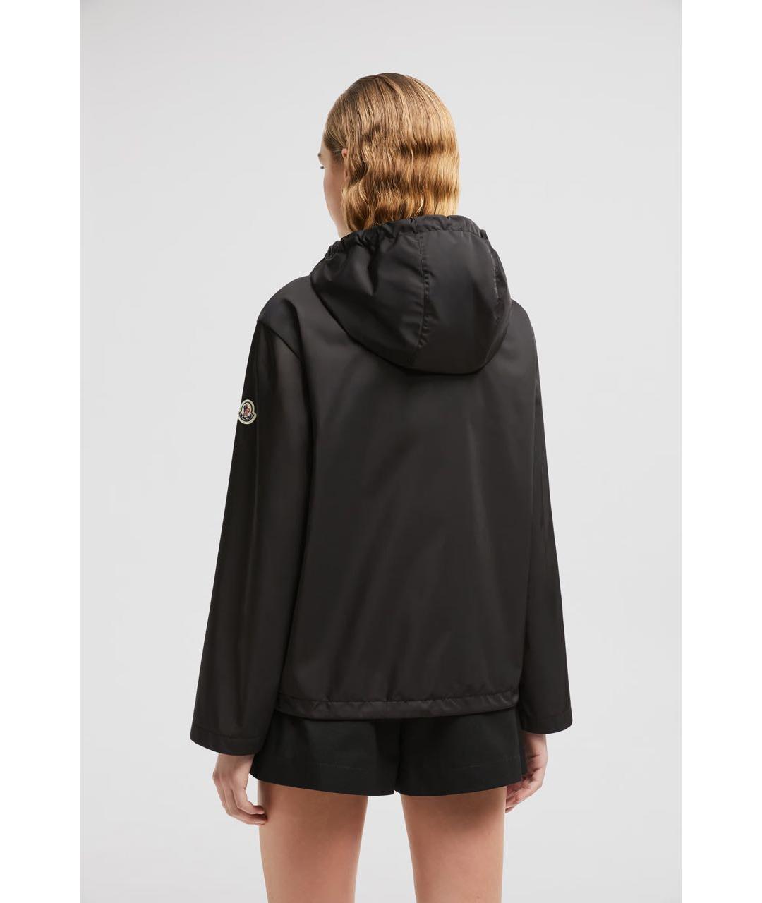 MONCLER Черная синтетическая куртка, фото 5