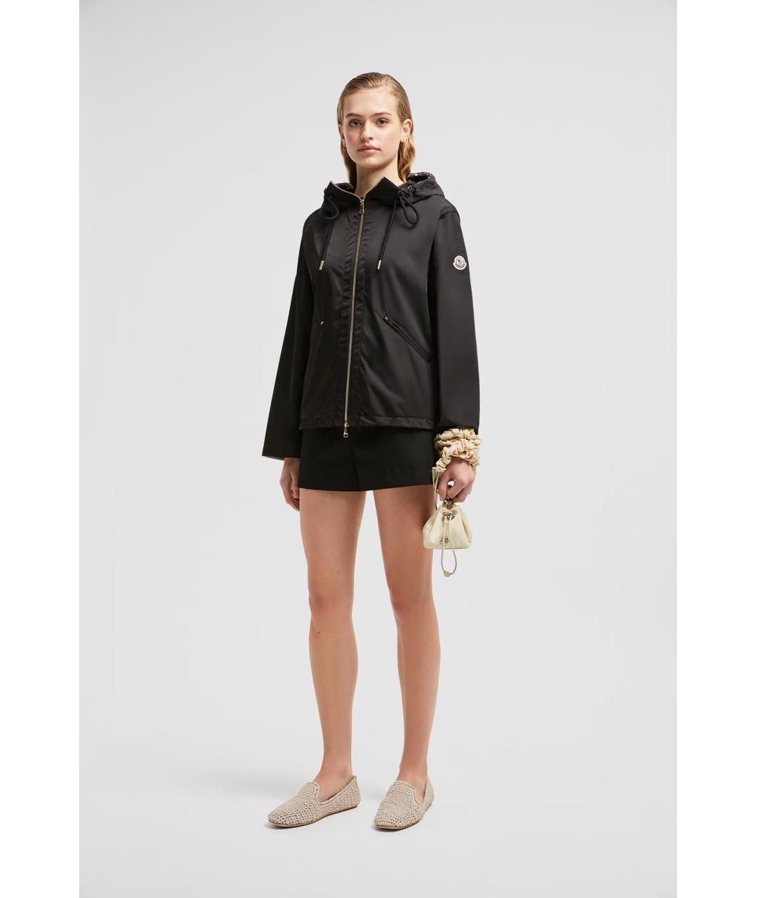 MONCLER Черная синтетическая куртка, фото 4