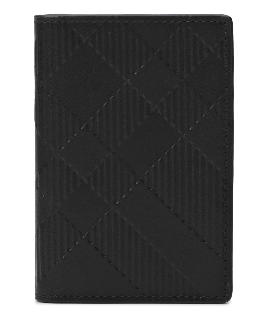 BURBERRY Черный кожаный кардхолдер, фото 1