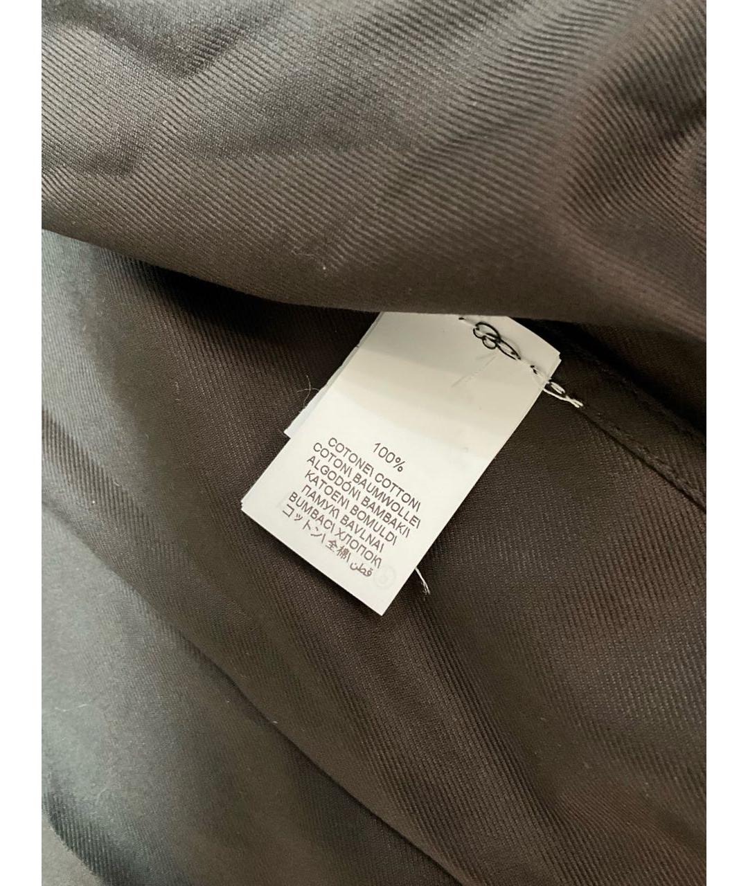 BRUNELLO CUCINELLI Коричневая хлопковая классическая рубашка, фото 7