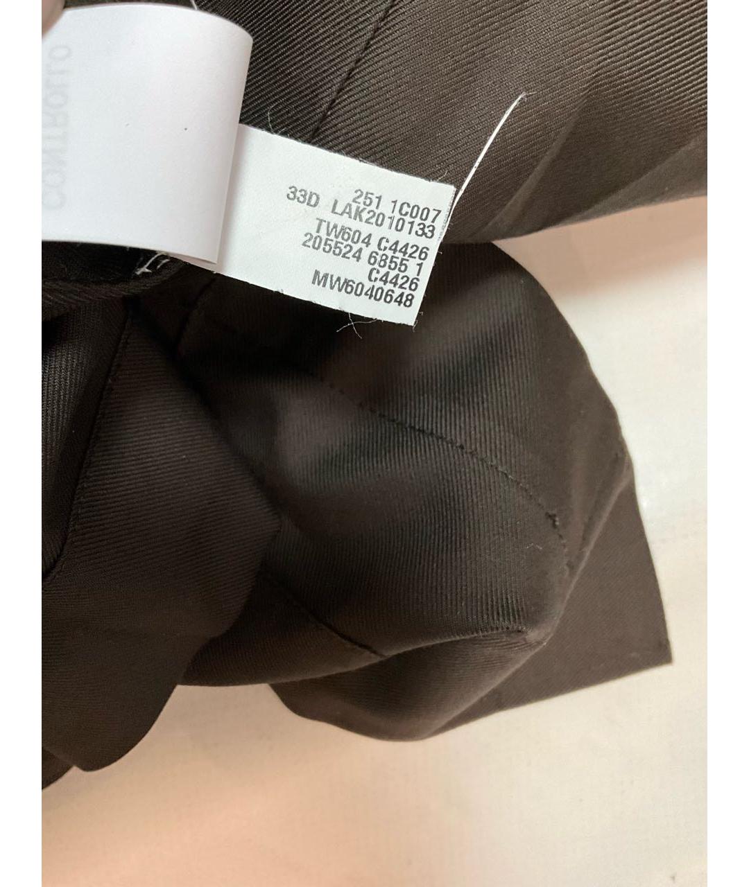 BRUNELLO CUCINELLI Коричневая хлопковая классическая рубашка, фото 8