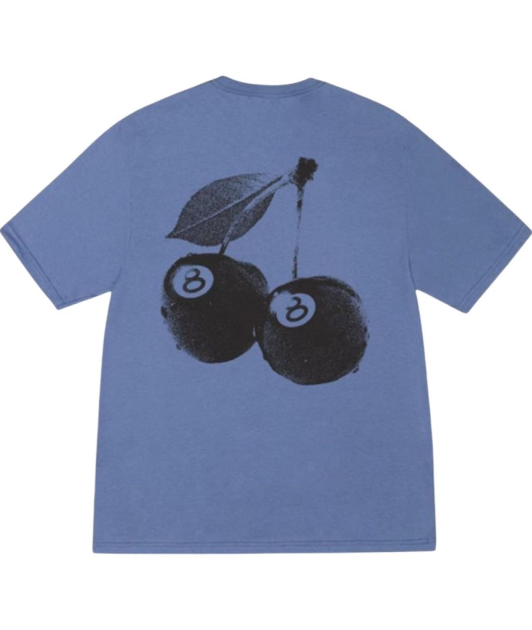 STUSSY Синяя хлопковая футболка, фото 2
