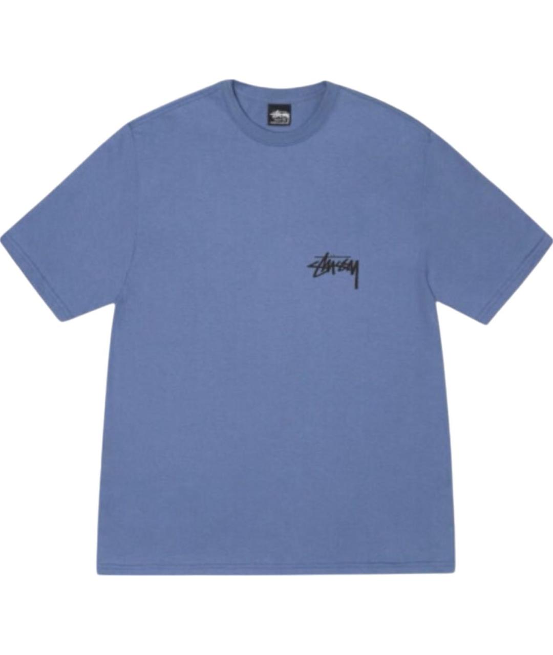 STUSSY Синяя хлопковая футболка, фото 3